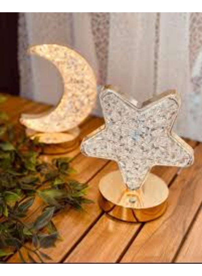 أباجورة كريستال هلال ونجمة – لمسة فنية مضيئة لشهر رمضان - Image 3